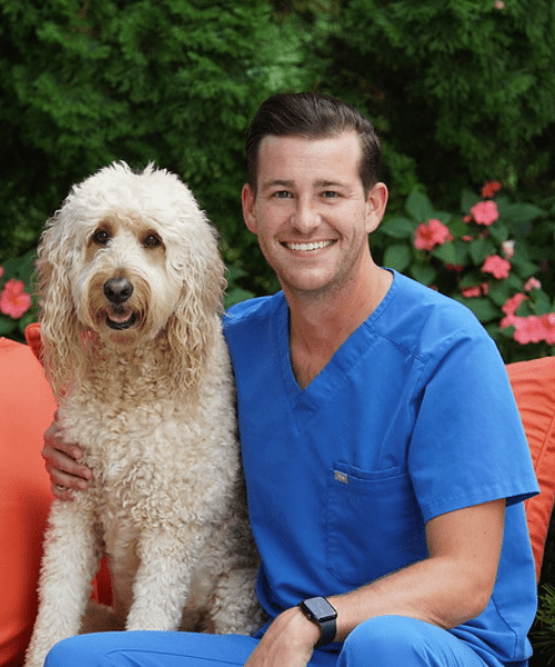 Dr. Austin Deem and his dog Penny